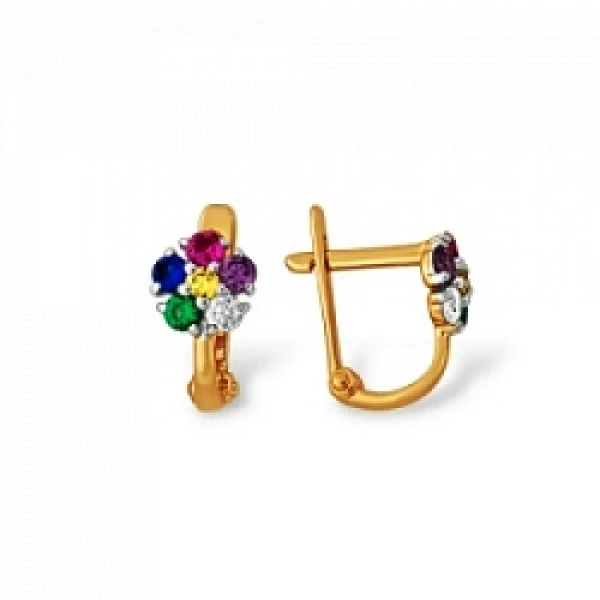 Серьги С1326509 (Au 585) Серебряные грани, ювелирная компания