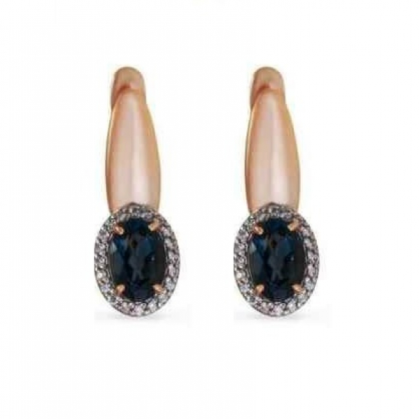 Серьги С13410642 (Au 585) Серебряные грани, ювелирная компания