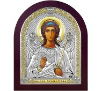 Икона настольная 6407-1OW Ангел Хранитель Серебряные грани, ювелирная компания