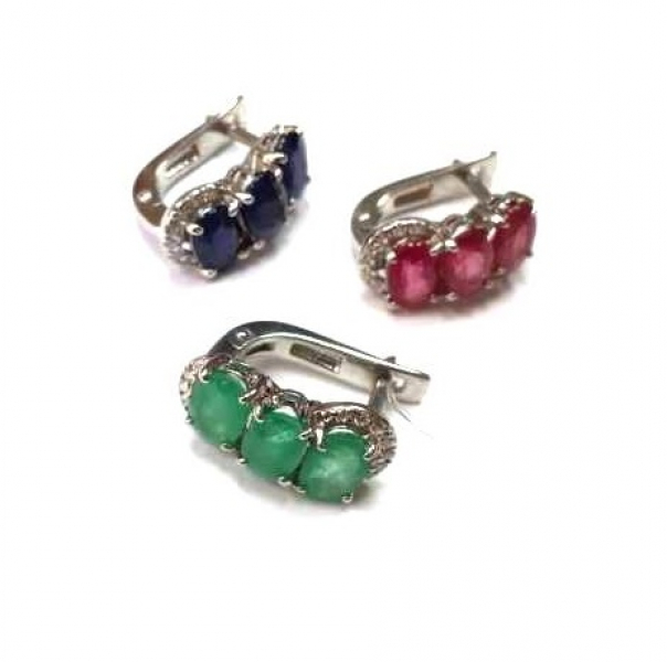 Серьги CC0067 (Ag 925) Серебряные грани, ювелирная компания