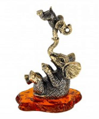 Сувенир 2592 Слоны Акробаты Серебряные грани, ювелирная компания