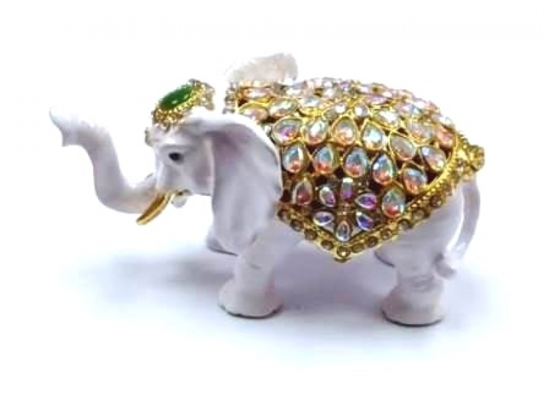 Сувенир Шкатулка Слон 8787 Серебряные грани, ювелирная компания