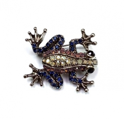 Подвеска - брошь Лягушка 6 Серебряные грани, ювелирная компания