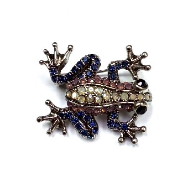 Подвеска - брошь Лягушка 6 Серебряные грани, ювелирная компания