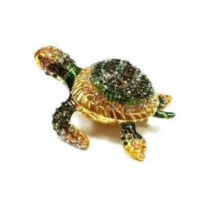 Сувенир Шкатулка Черепашка 8962 Серебряные грани, ювелирная компания
