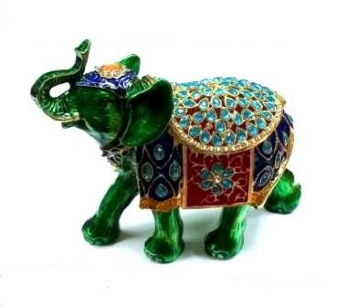 Сувенир Шкатулка Слон Индийский большой Серебряные грани, ювелирная компания