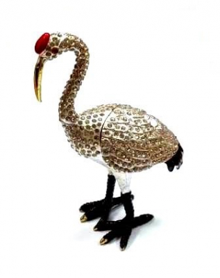 Сувенир Шкатулка Цапля Серебряные грани, ювелирная компания