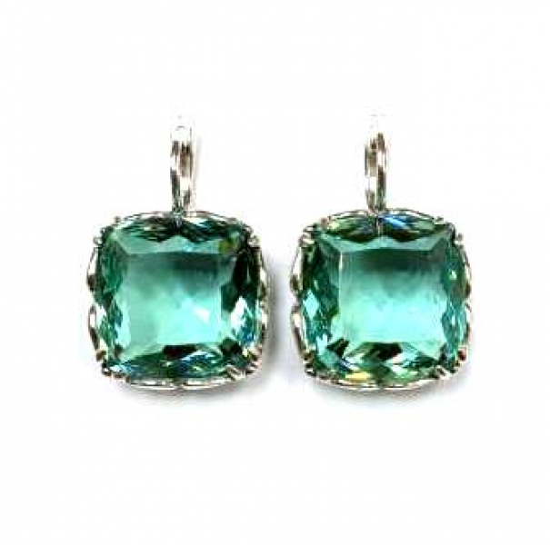 Серьги 4030сКв-аквамарин (Ag 925) Серебряные грани, ювелирная компания