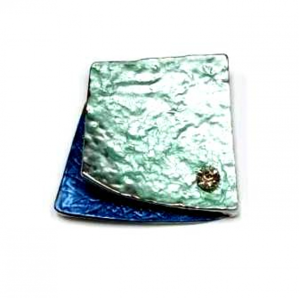 Брошь Магнит Геометрия 4 Серебряные грани, ювелирная компания