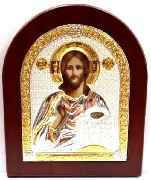 Икона настольная 6393.2WO Вседержитель Серебряные грани, ювелирная компания