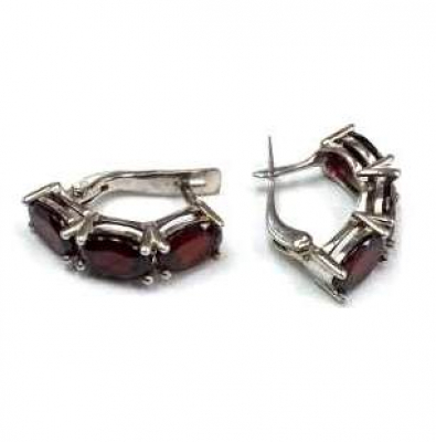 Серьги Г2163 (Ag 925) Серебряные грани, ювелирная компания