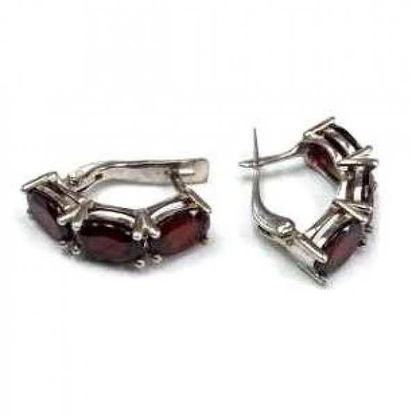 Серьги Г2163 (Ag 925) Серебряные грани, ювелирная компания