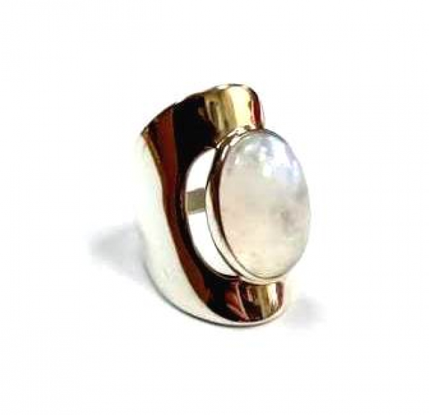 Кольцо к10137Лун (Ag 925) Серебряные грани, ювелирная компания