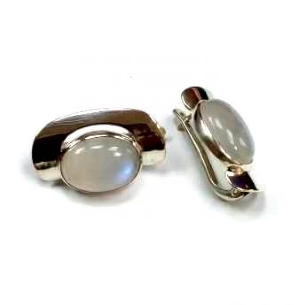 Серьги с10137Лун (Ag 925) Серебряные грани, ювелирная компания