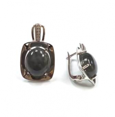 Серьги 311147-FA11LB (Ag 925) Серебряные грани, ювелирная компания