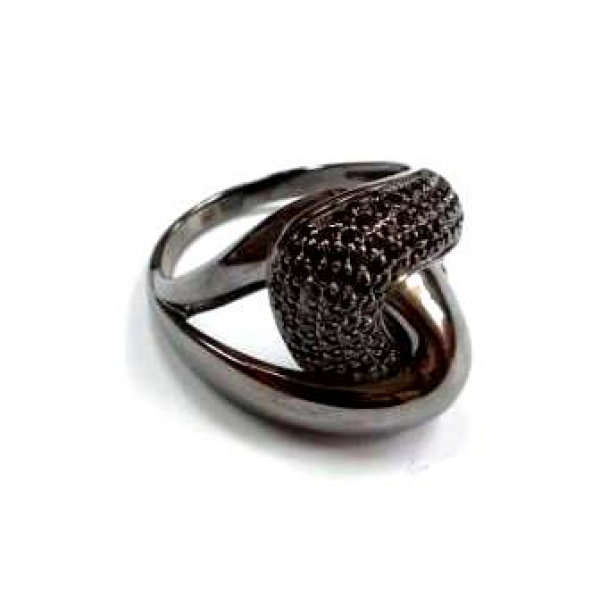 Кольцо К-3655чрс216 (Ag 925) Серебряные грани, ювелирная компания