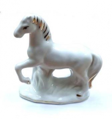 Сувенир Фарфор Лошадка 2 Серебряные грани, ювелирная компания