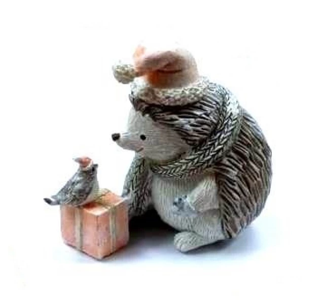 Сувенир Еж с птичкой Серебряные грани, ювелирная компания