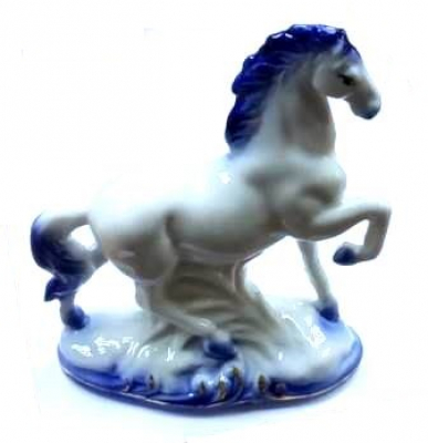 Сувенир Фарфор Лошадка 5с Серебряные грани, ювелирная компания