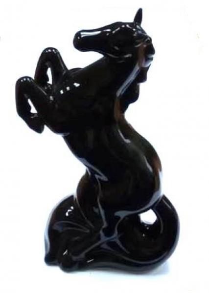 Сувенир Фарфор Конь на дыбах ч Серебряные грани, ювелирная компания