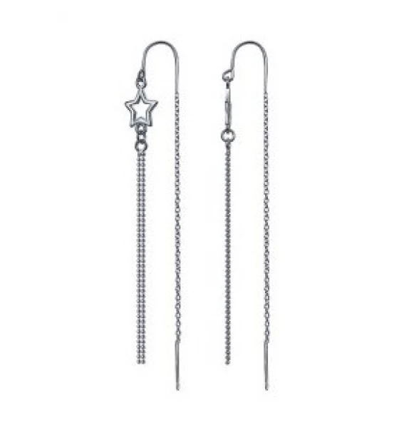 Серьги JXE 41 (Ag 925) Серебряные грани, ювелирная компания