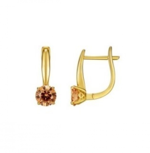 Серьги MAE 6-21GP (Ag 925) Серебряные грани, ювелирная компания