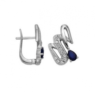 Серьги MKE 9/1 (Ag 925) Серебряные грани, ювелирная компания