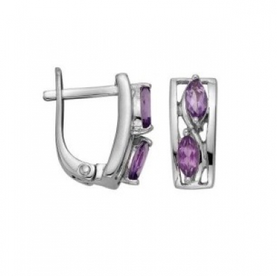 Серьги MKE 32/4 (Ag 925) Серебряные грани, ювелирная компания