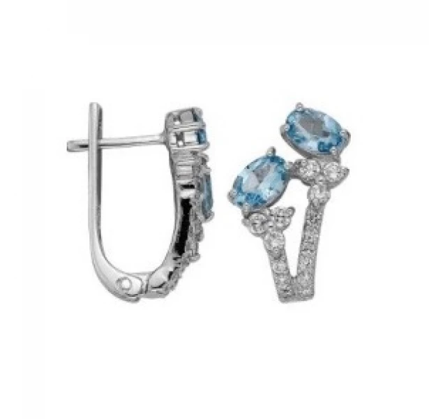 Серьги MKE 26/2 (Ag 925) Серебряные грани, ювелирная компания