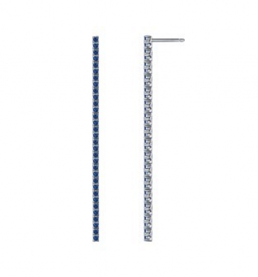 Серьги JDE 7-3 (Ag 925) Серебряные грани, ювелирная компания