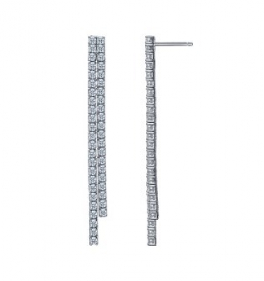 Серьги JDE 8 (Ag 925) Серебряные грани, ювелирная компания