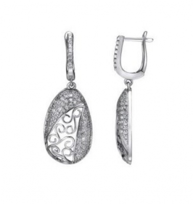 Серьги LLE 514 (Ag 925) Серебряные грани, ювелирная компания