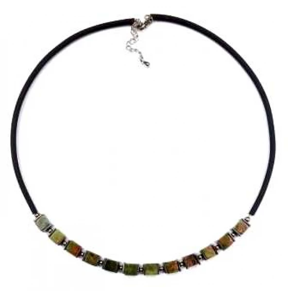 Колье КлЛП175Яшм-1.2 Серебряные грани, ювелирная компания