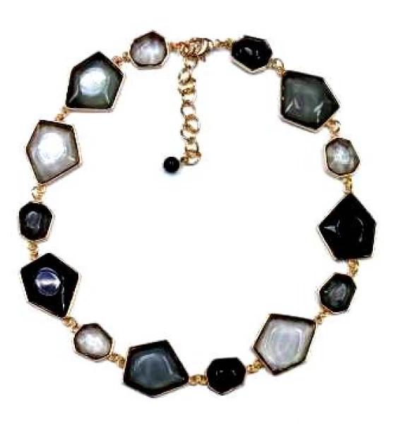 Колье КлЛП223 (Ювелирный сплав) Серебряные грани, ювелирная компания