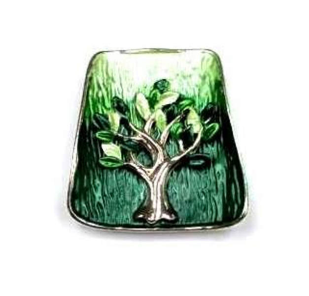 Брошь Магнит Деревце 6 Серебряные грани, ювелирная компания