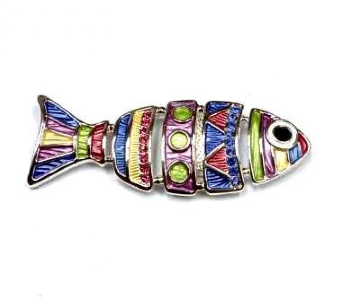 Брошь Магнит Рыбка Серебряные грани, ювелирная компания