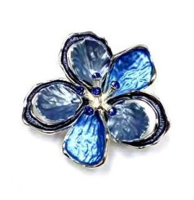 Брошь Магнит Цветок 20 Серебряные грани, ювелирная компания