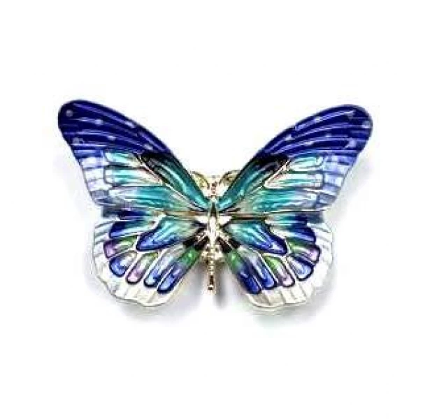 Брошь Магнит Бабочка 36 Серебряные грани, ювелирная компания