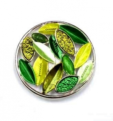 Брошь Магнит Листопад 3 Серебряные грани, ювелирная компания