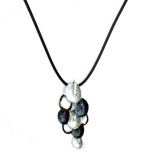 Колье КлЛП227 (Ювелирный сплав) Серебряные грани, ювелирная компания