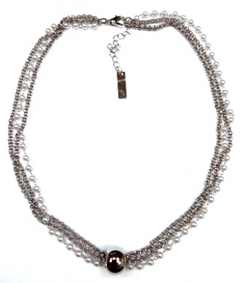 Колье КлЛП233жм (Ювелирный сплав) Серебряные грани, ювелирная компания