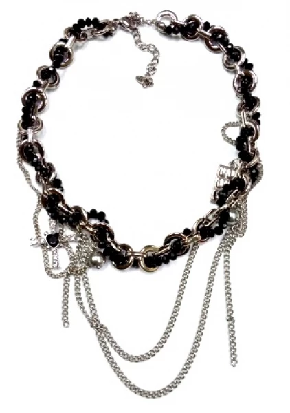 Колье КлЛП253 (Ювелирный сплав) Серебряные грани, ювелирная компания