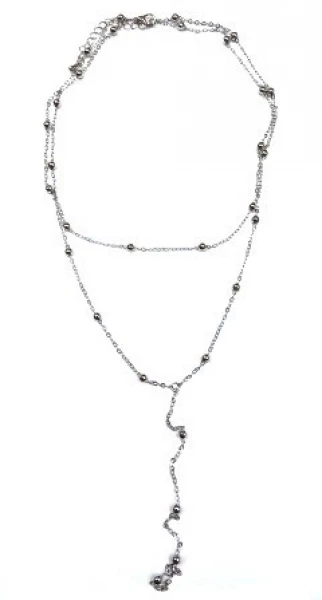 Колье КлЛП260 (Ювелирный сплав) Серебряные грани, ювелирная компания