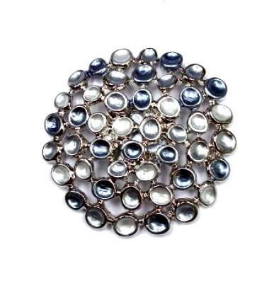 Брошь Магнит Салют 3 Серебряные грани, ювелирная компания