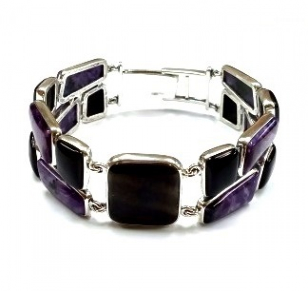 Браслет бр1450ОбЧар (Ag 925) Серебряные грани, ювелирная компания