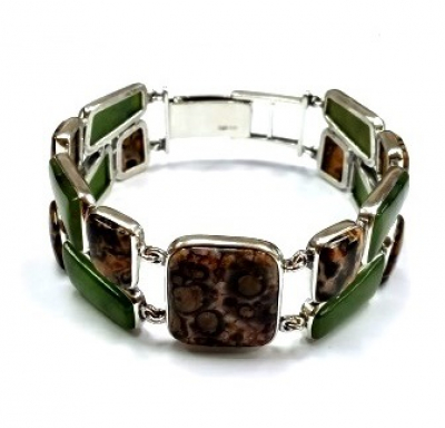 Браслет бр1450ЯшмпНф (Ag 925) Серебряные грани, ювелирная компания