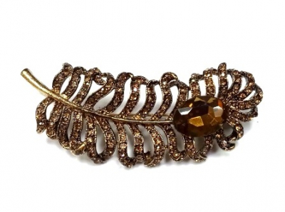 Подвеска - брошь Перо 10 Серебряные грани, ювелирная компания