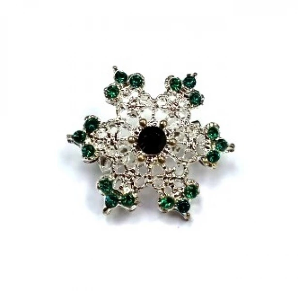 Брошь Снежинка Серебряные грани, ювелирная компания