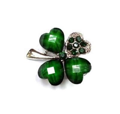 Брошь Клевер 5 Серебряные грани, ювелирная компания