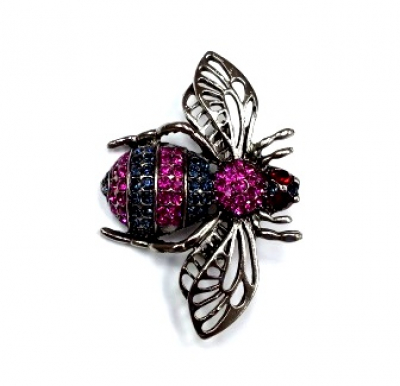 Подвеска - брошь Мушка 9 Серебряные грани, ювелирная компания